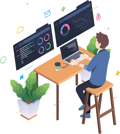 A developer representing EgForIT Software's digital solutions